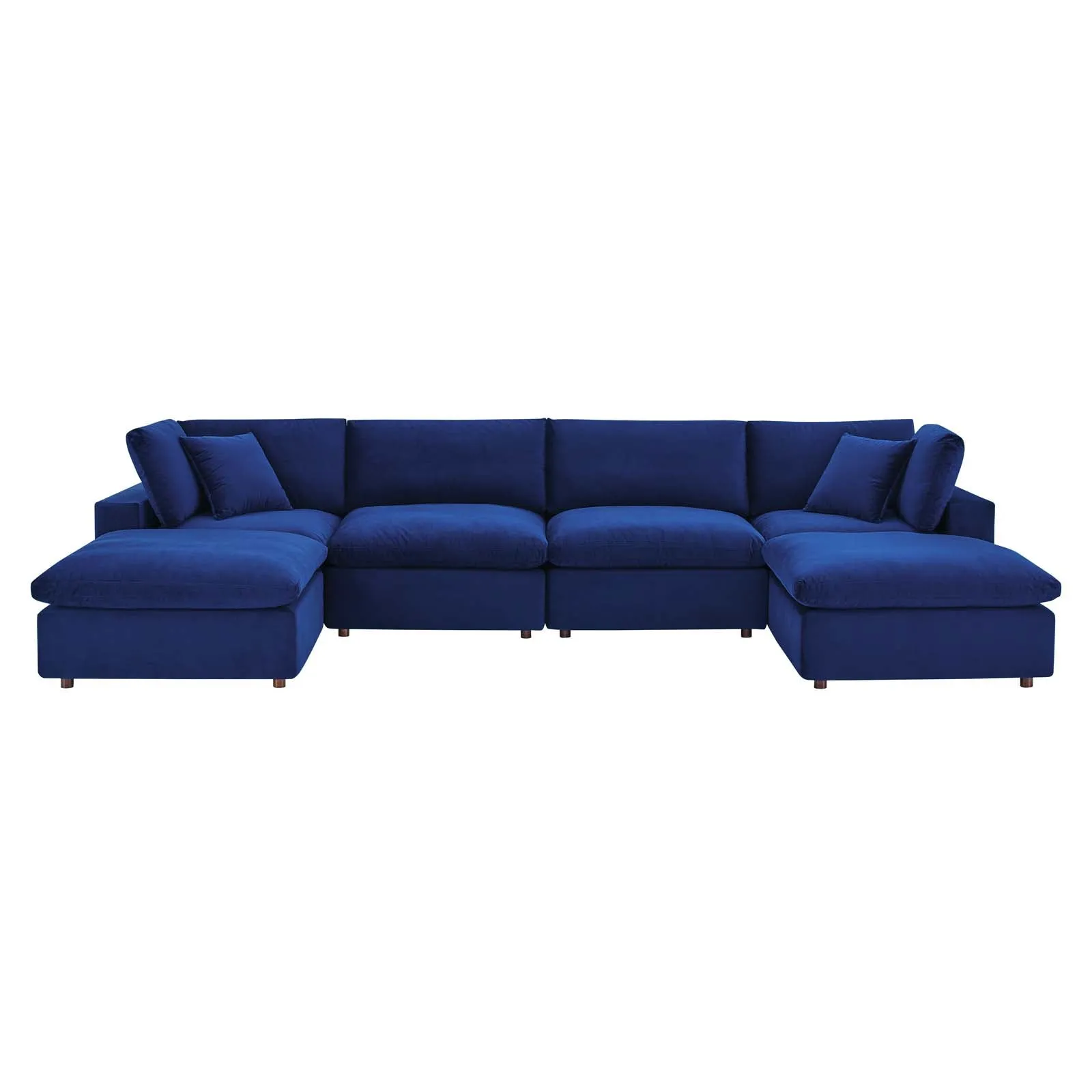 Commix Down Filled Overstuffed Performance Velvet 6-Piece Sectional Sofa by Modway