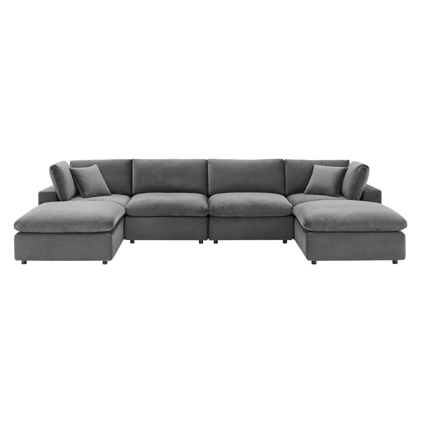 Commix Down Filled Overstuffed Performance Velvet 6-Piece Sectional Sofa by Modway