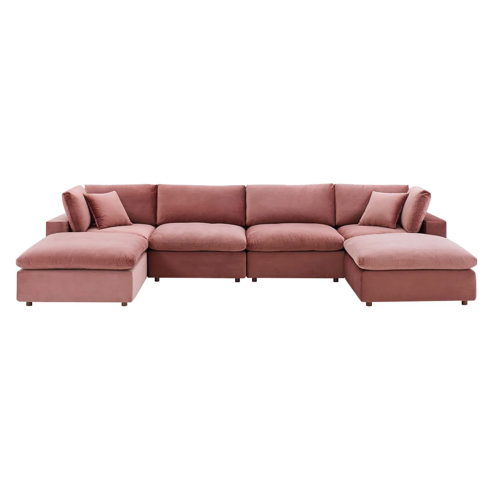 Commix Down Filled Overstuffed Performance Velvet 6-Piece Sectional Sofa by Modway