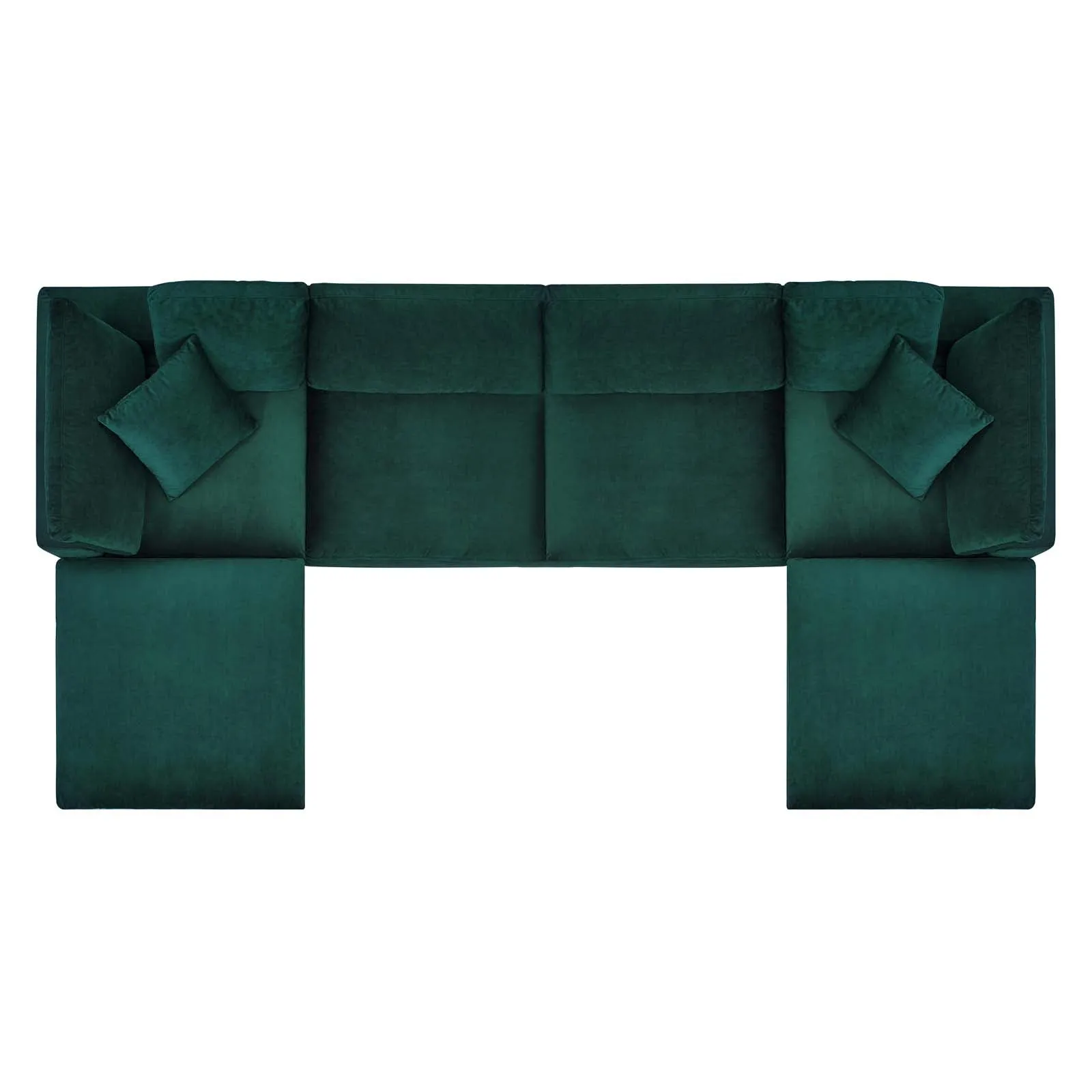 Commix Down Filled Overstuffed Performance Velvet 6-Piece Sectional Sofa by Modway