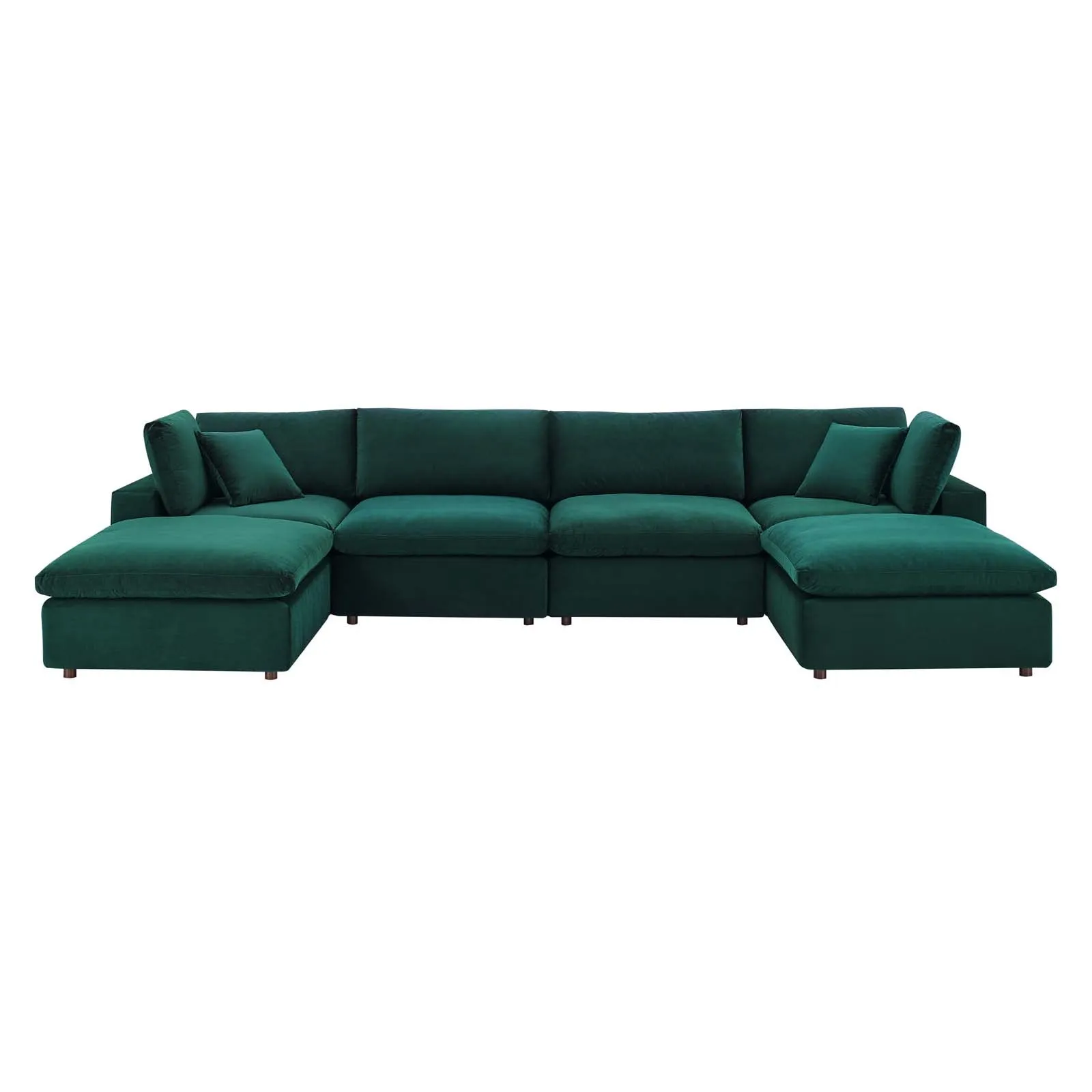 Commix Down Filled Overstuffed Performance Velvet 6-Piece Sectional Sofa by Modway