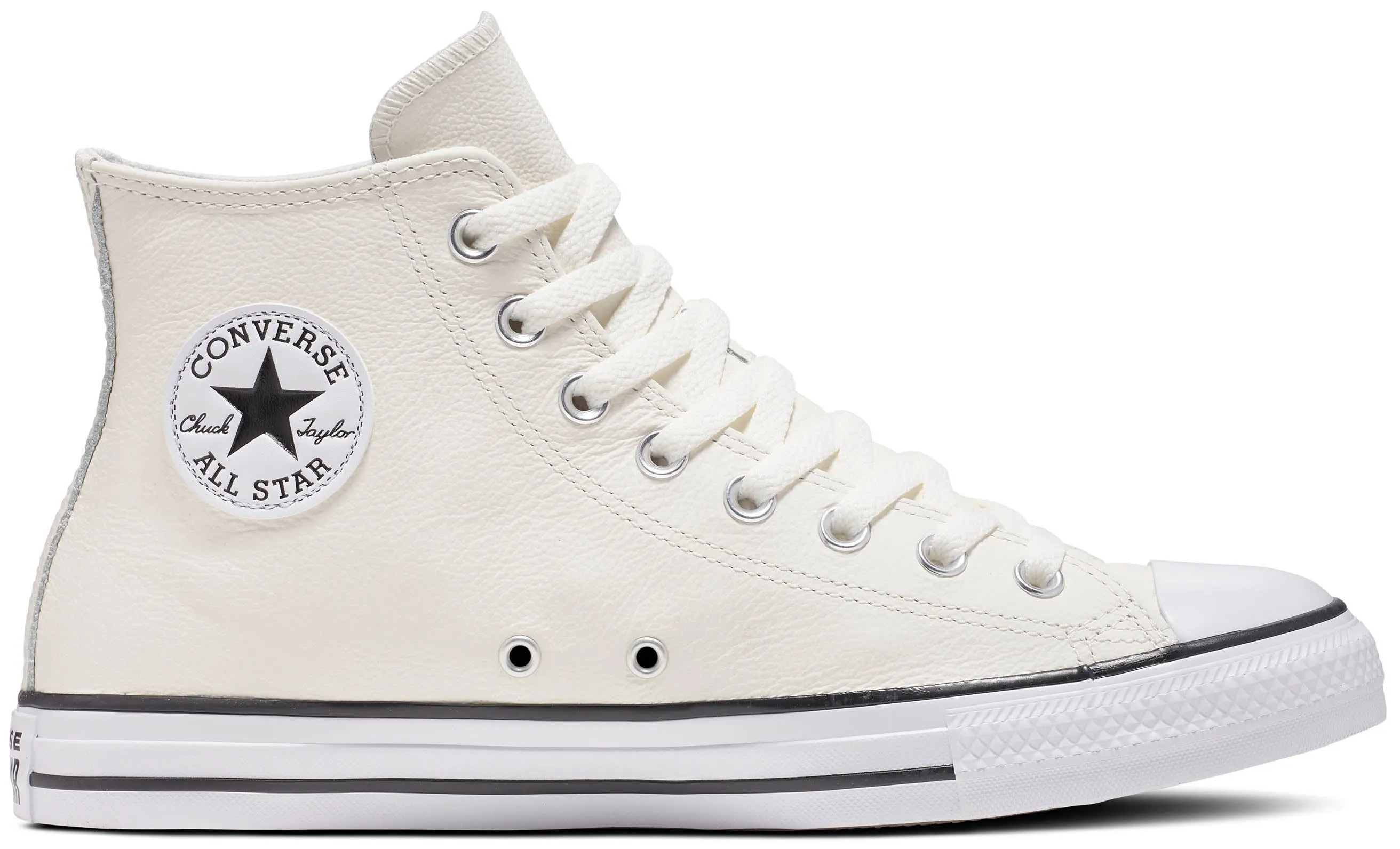 Converse Chuck Taylor All Star Hi Top Leather Egret/ Vintage White