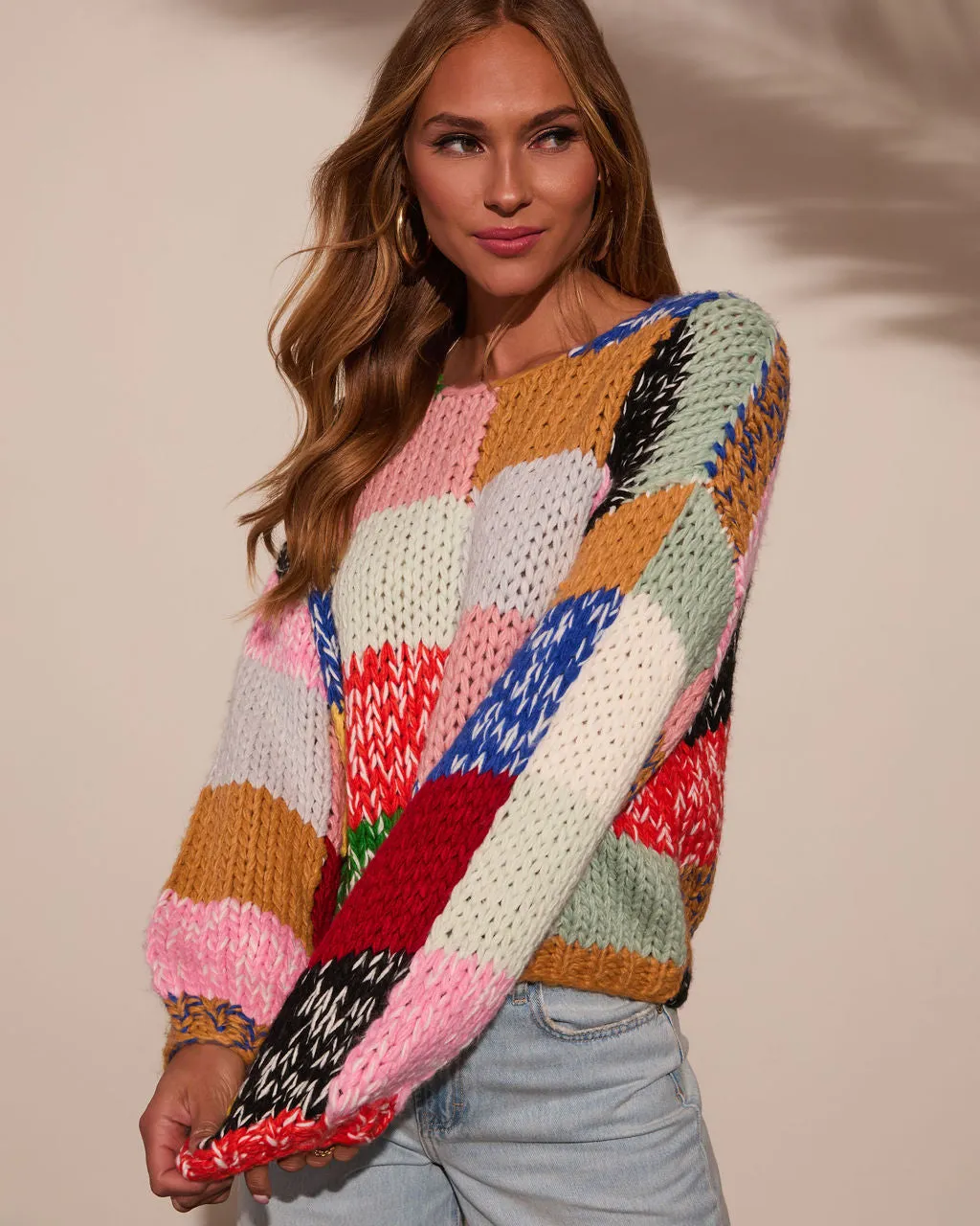 Cozy Cabin Color Block Sweater