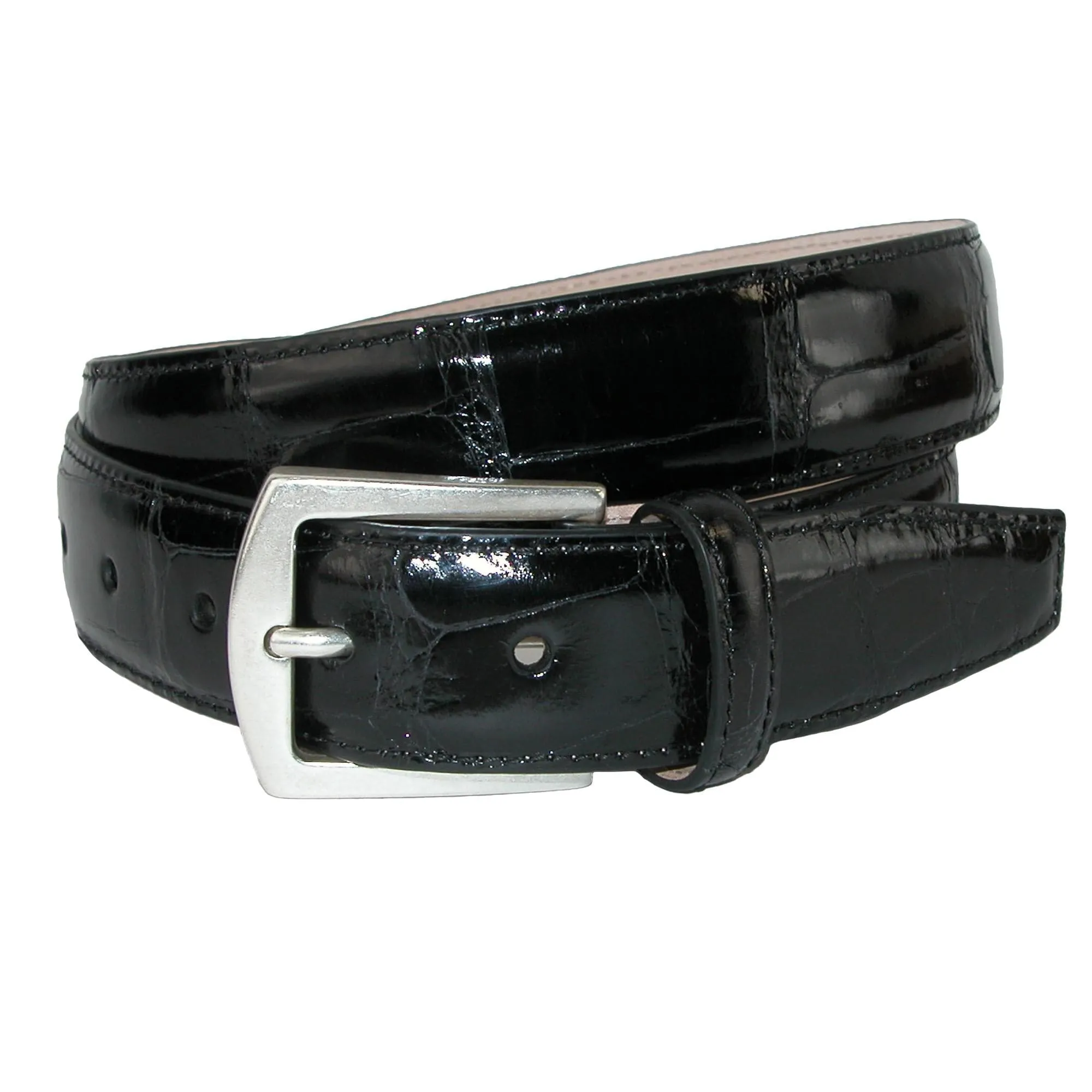 CrookhornDavis Men's American Alligator 32mm Belt