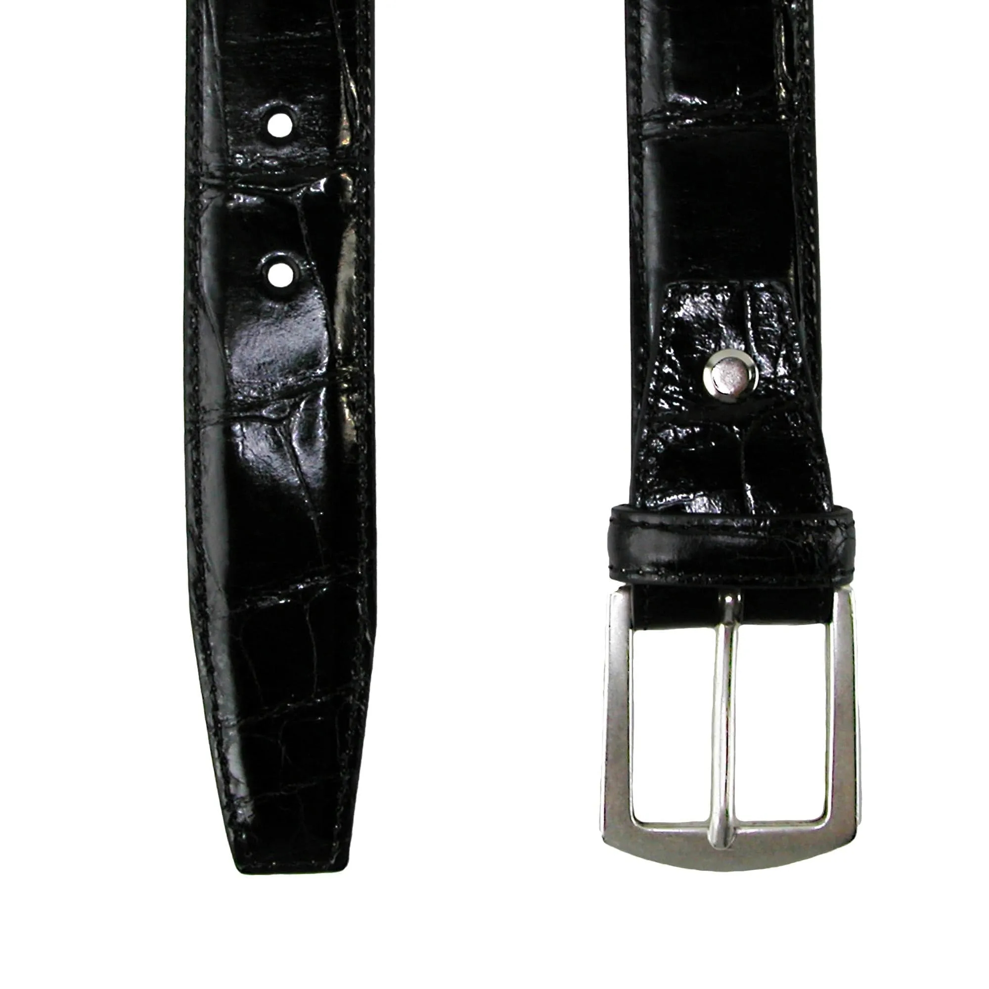 CrookhornDavis Men's American Alligator 32mm Belt