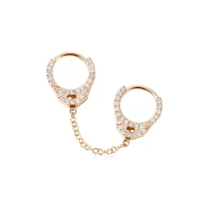 DIAMOND HANDCUFF EARRING