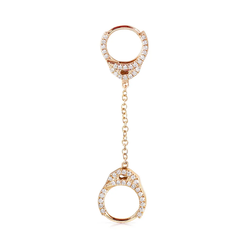 DIAMOND HANDCUFF EARRING