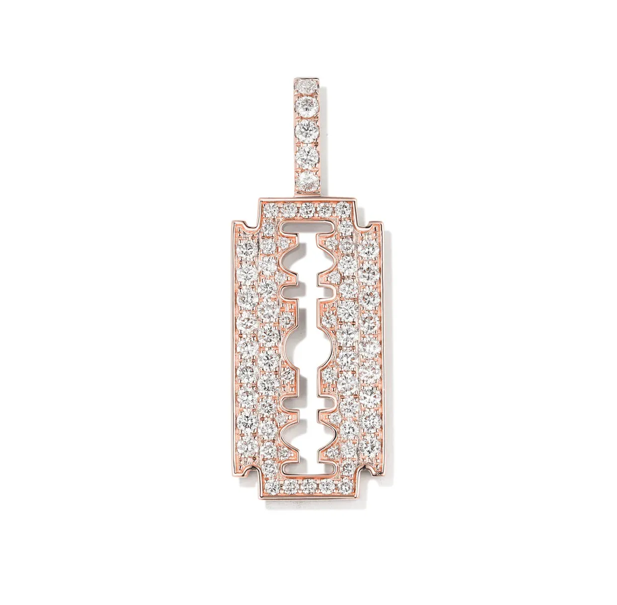 DIAMOND RAZOR BLADE CHARM