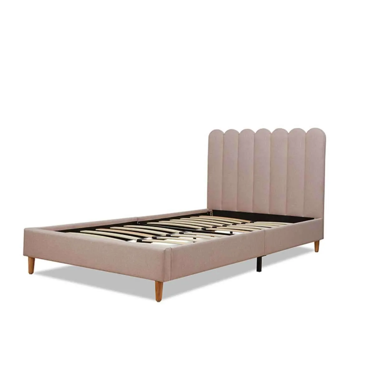 Fiona King Single Bed - Dusty Pink