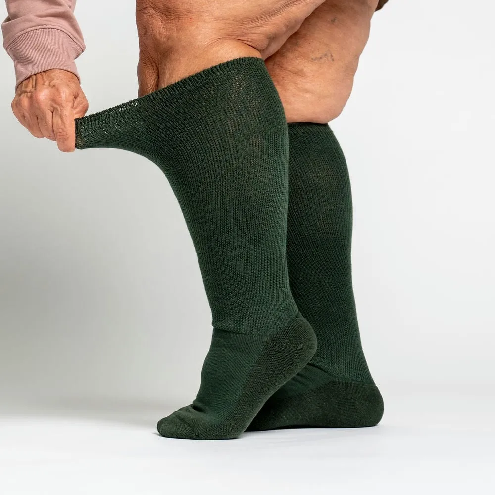 Forest Green EasyStretch™ Diabetic Socks