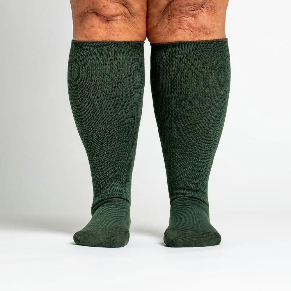 Forest Green EasyStretch™ Diabetic Socks