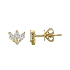 GISELLE LOTUS DIAMOND STUDS