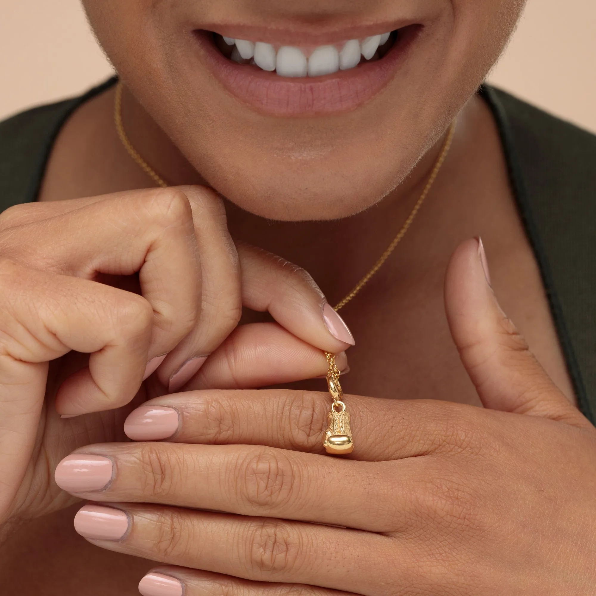 Gold Plated Boxing Glove Necklace