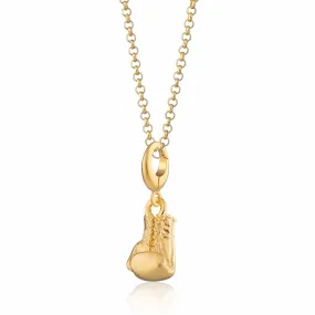 Gold Plated Boxing Glove Necklace