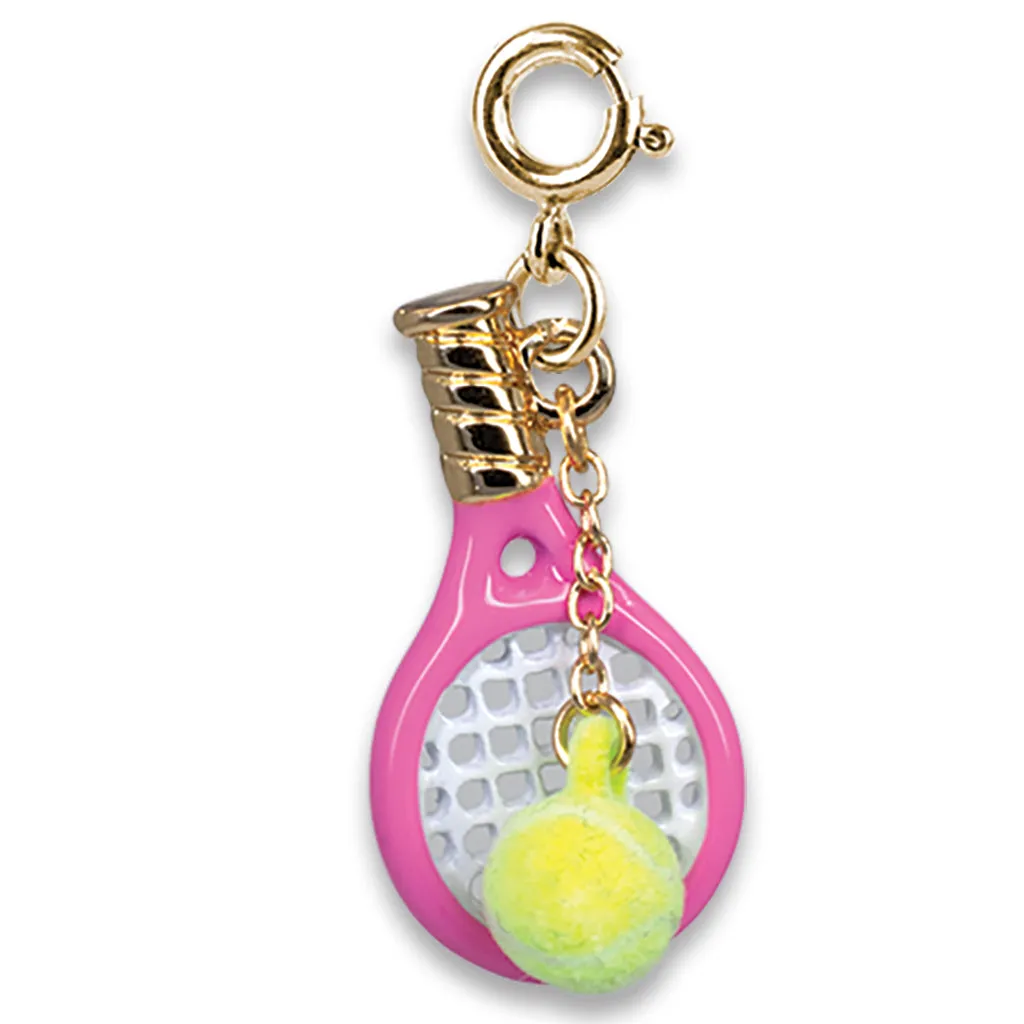 Gold Tennis Racquet Charm