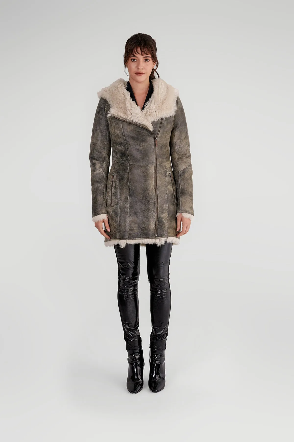 Green Shearling Coat