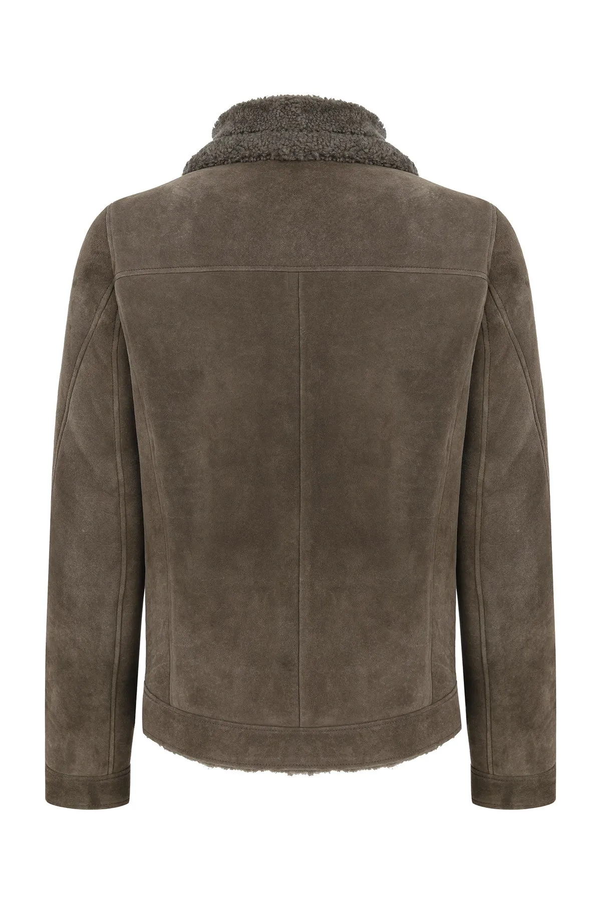 Grey Stone Shearling Jacket