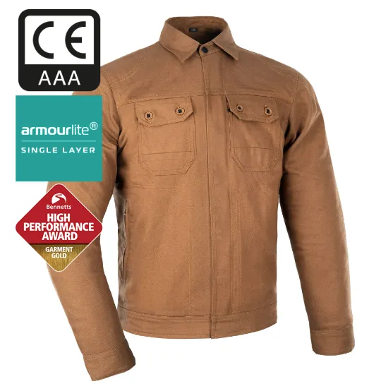 Heist Tan AAA Riding Jacket by Oxford