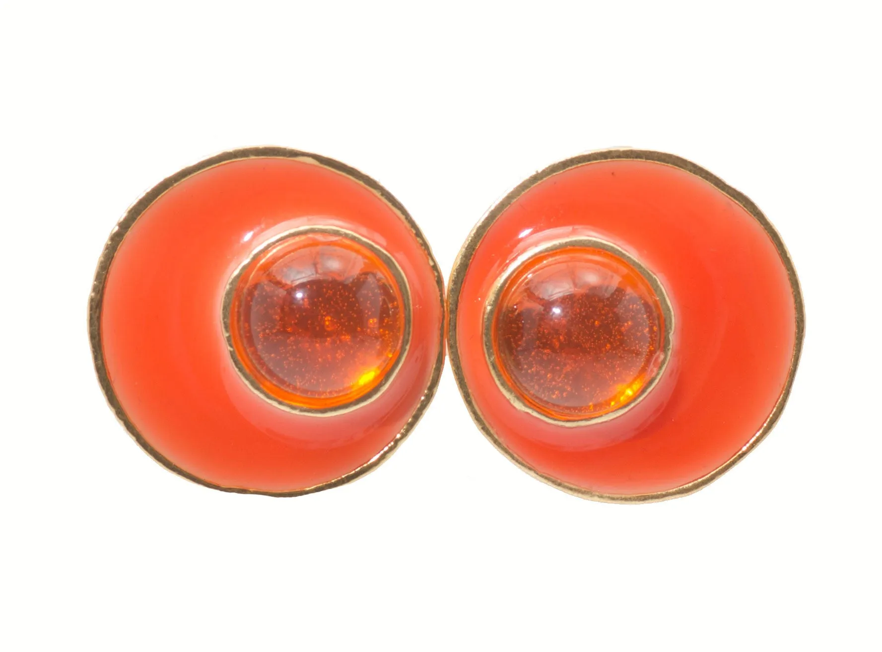 Karine Sultan Orange Stud Earrings