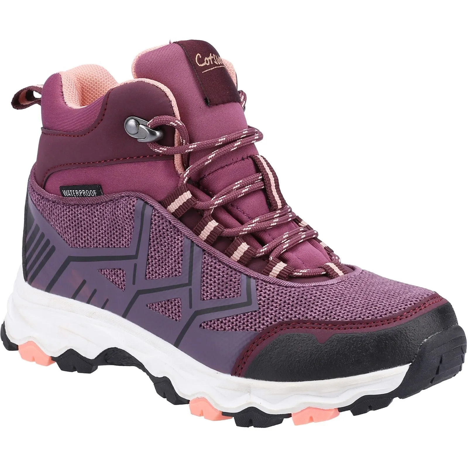 Kids Coaley Lace Recycled Hiking Boots Purple