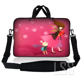 Laptop Notebook Sleeve Carrying Case with Carry Handle and Shoulder Strap - Girl Birthday Party