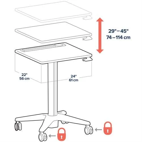 LearnFit Sit-Stand Desk, Short