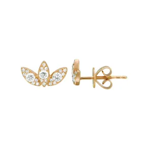 LISETTE LOTUS DIAMOND STUDS