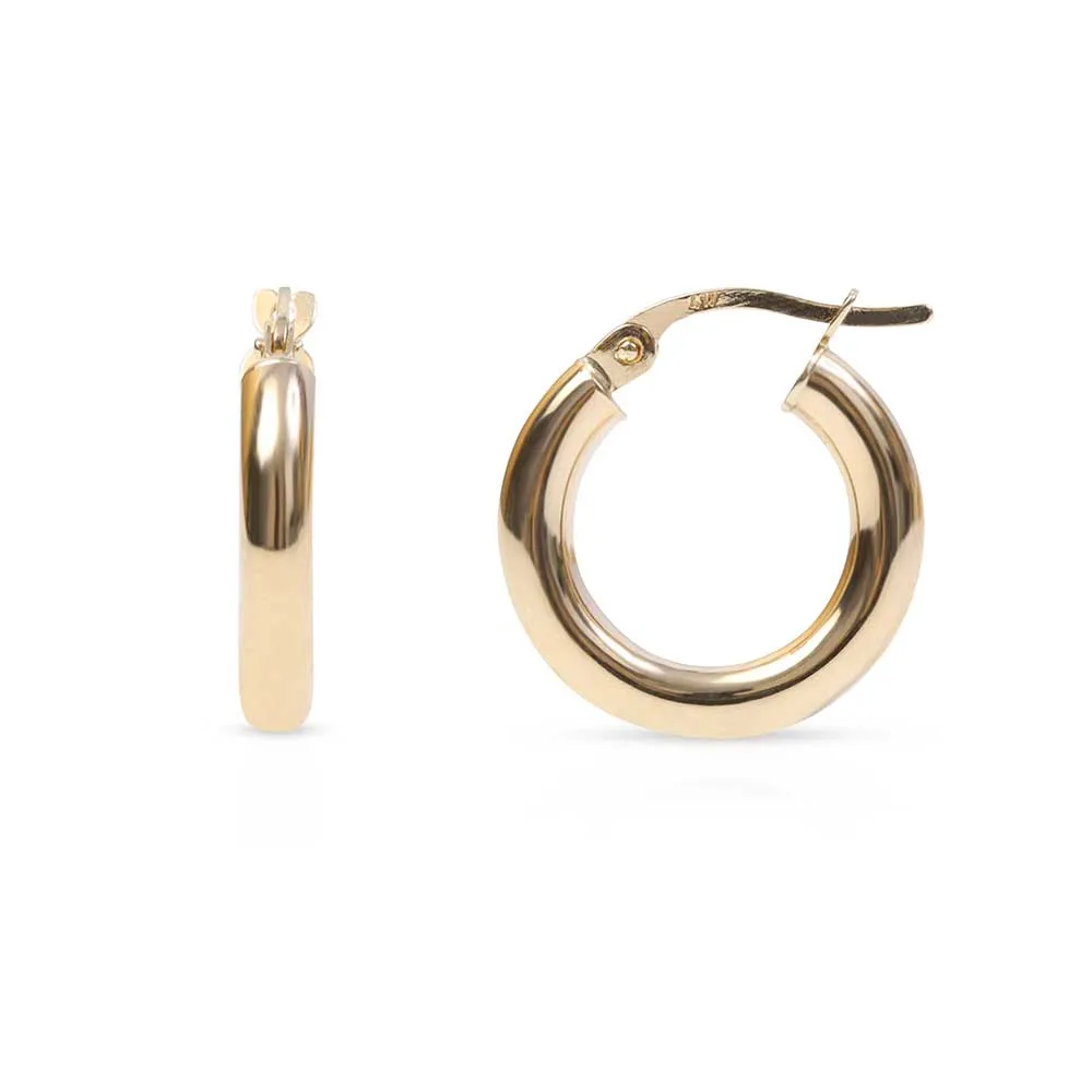 MEDIUM 14K GOLD TUBE HOOPS