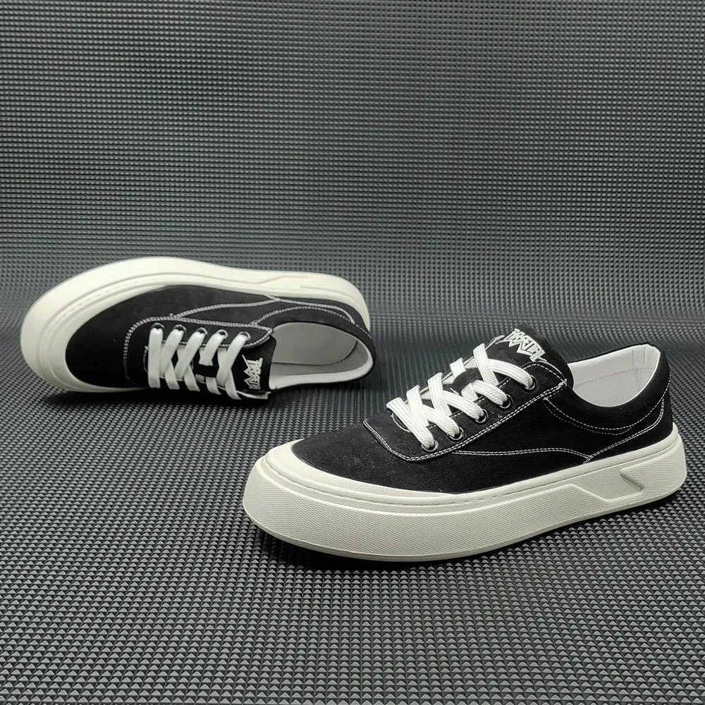 Men Fashion Breathable Canvas Flat Casual Shoes