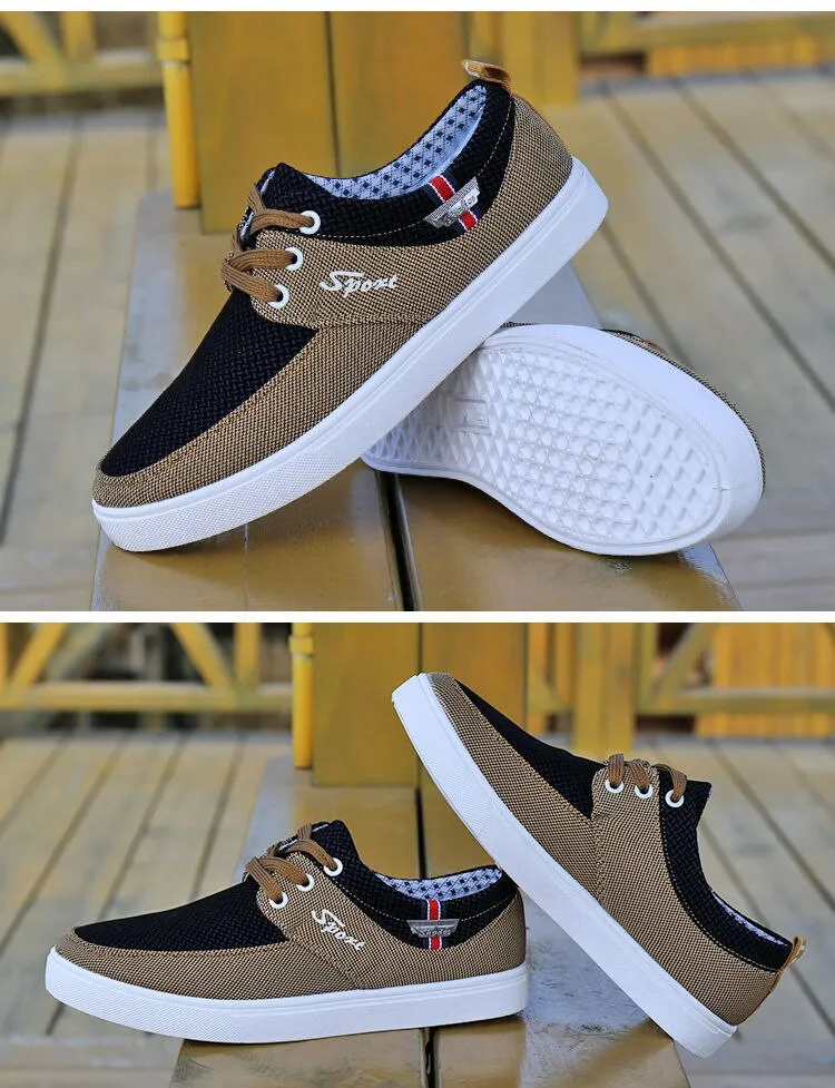 Men's Espadrilles Canvas Shoes Basic Flats Comfort Loafers Casual Sneakers Black