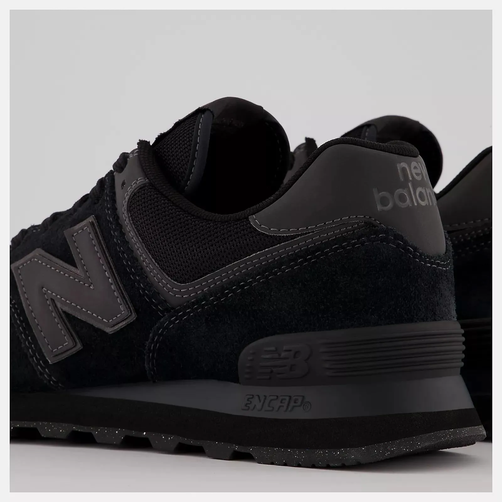 Men's Wide Fit New Balance  ML574EVE Running Trainers - Exclusive - Black ENCAP