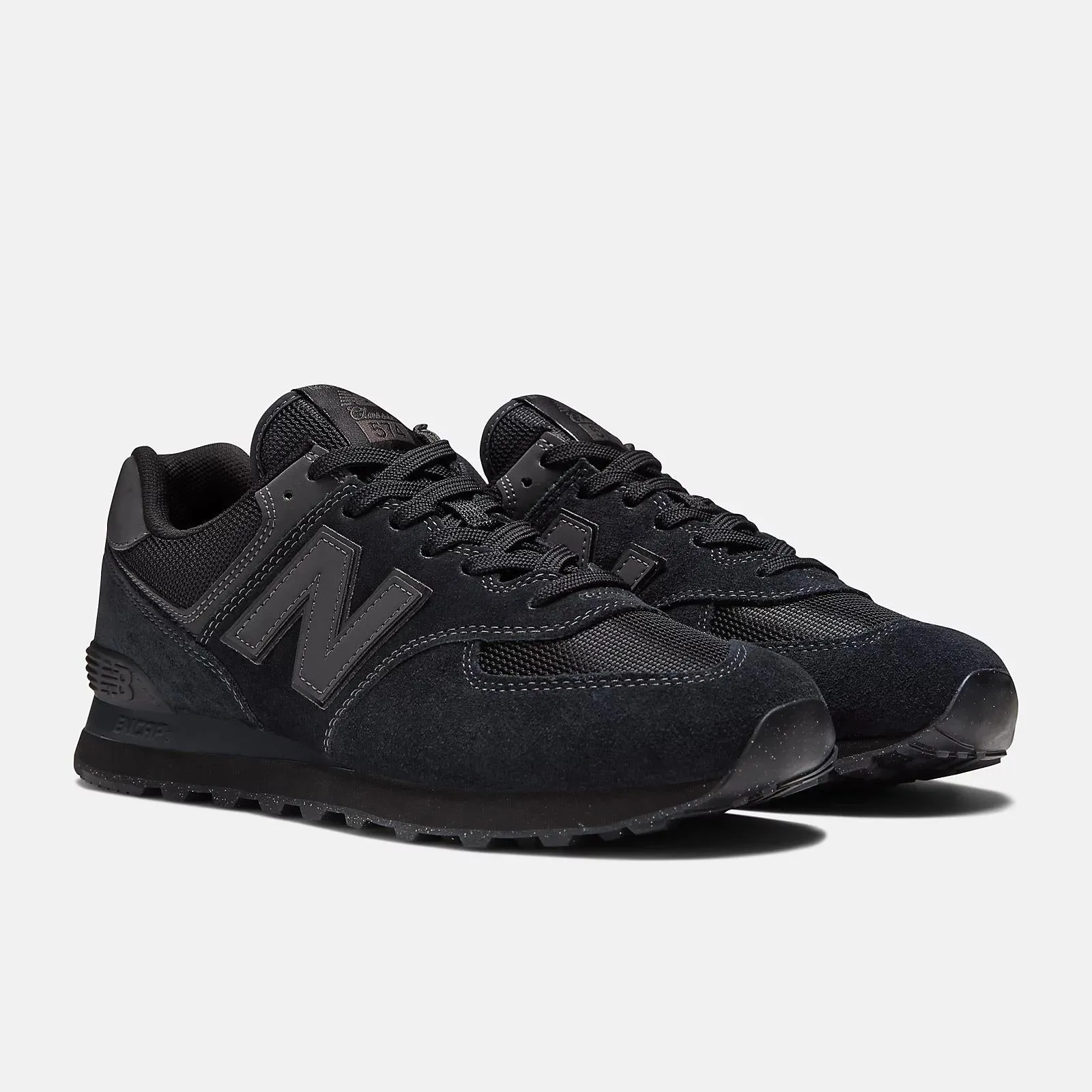 Men's Wide Fit New Balance  ML574EVE Running Trainers - Exclusive - Black ENCAP