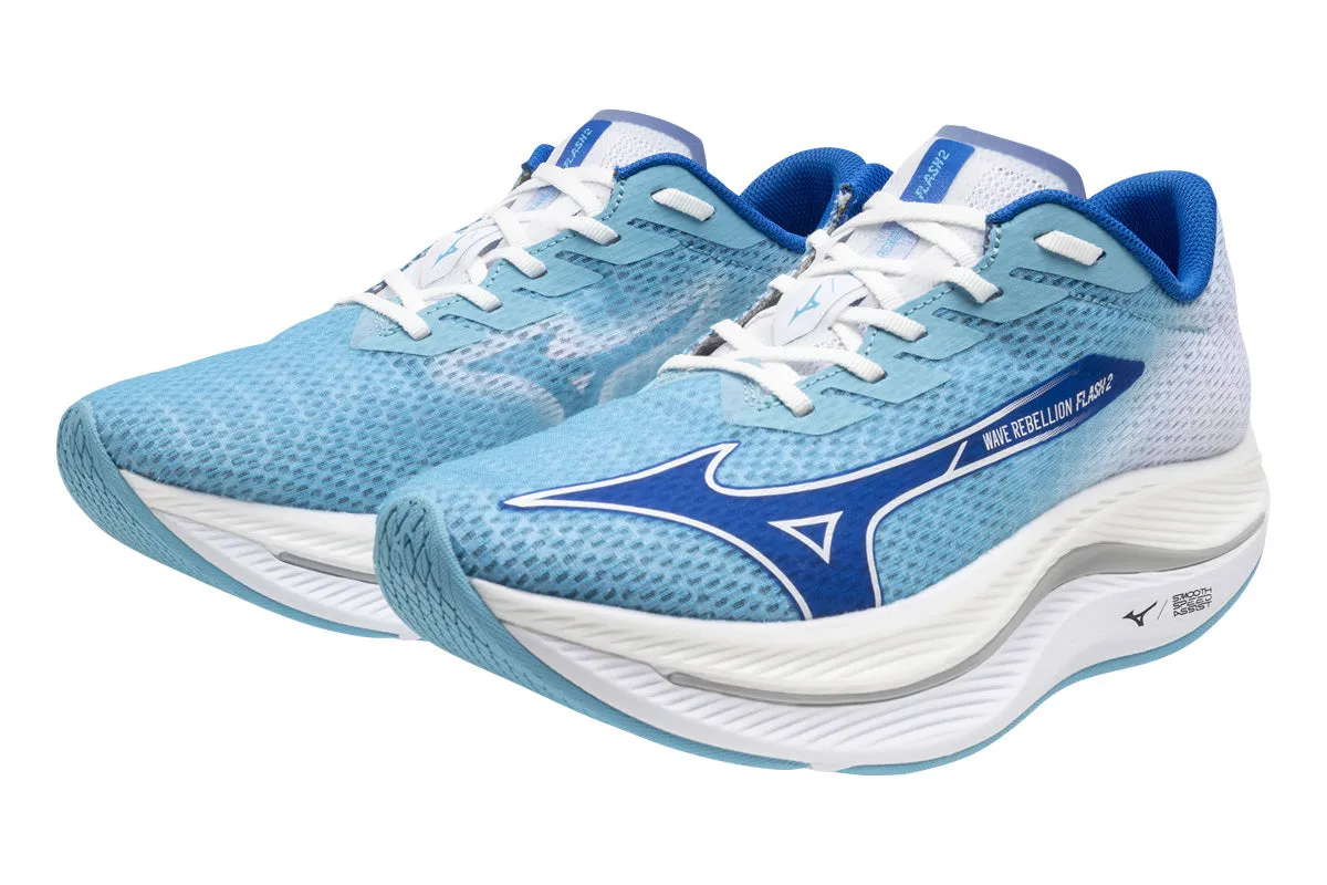 Mizuno Wave Rebellion Flash 2 D River Blue/Mugen Blue/White Mens