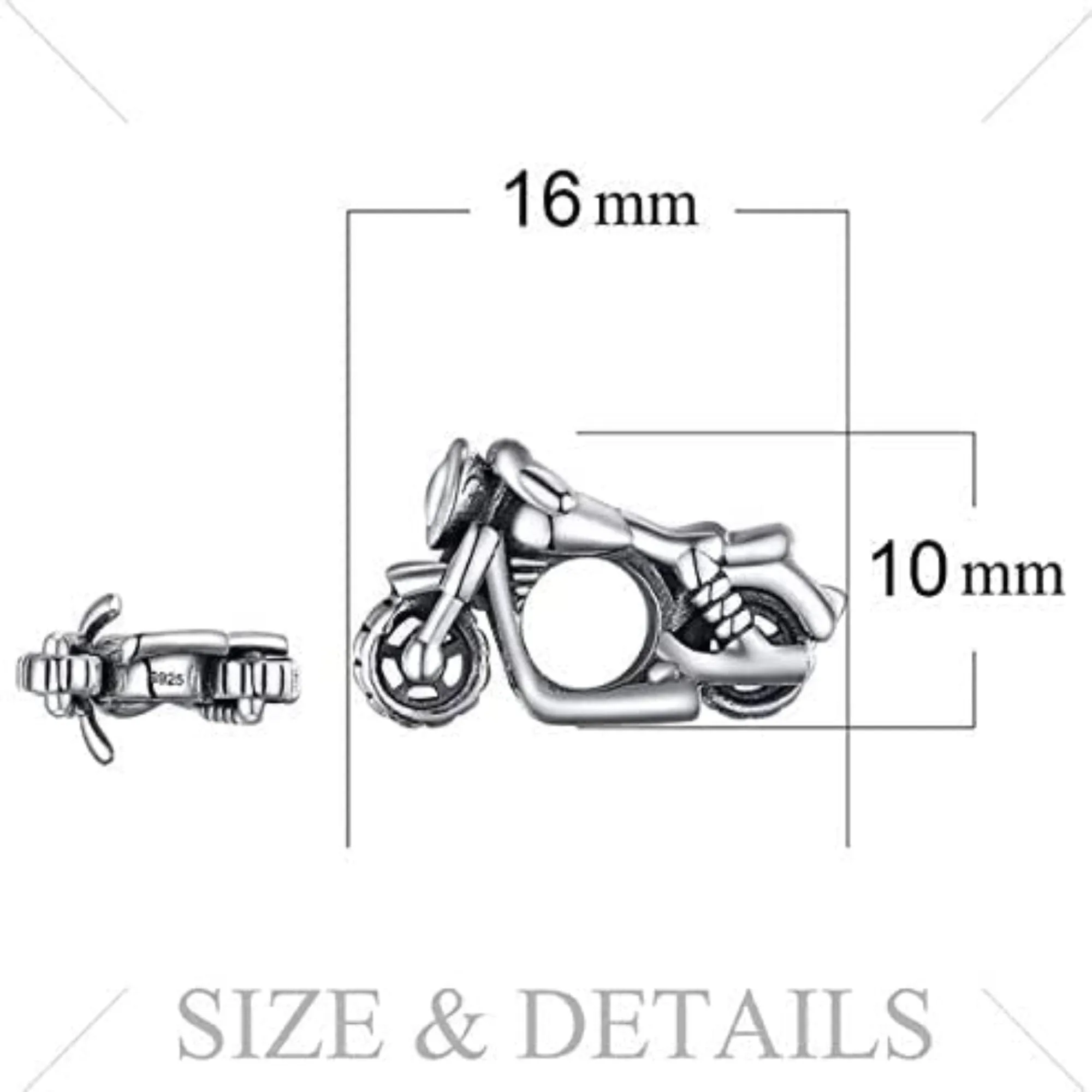 Motorcycle Motor Bike Dangle Pendant Bead Charm