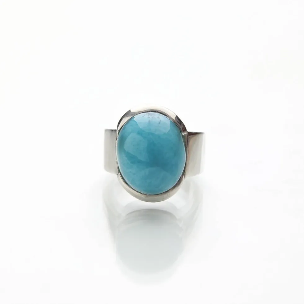 Oval Larimar Ring Kira