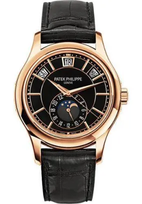 Patek Philippe 40mm Men Complications Watch Black Dial 5205R