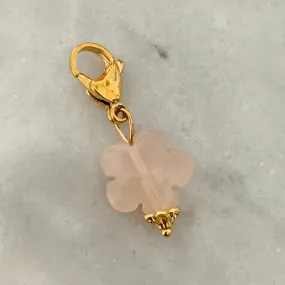 Rose Quartz Flower Charm