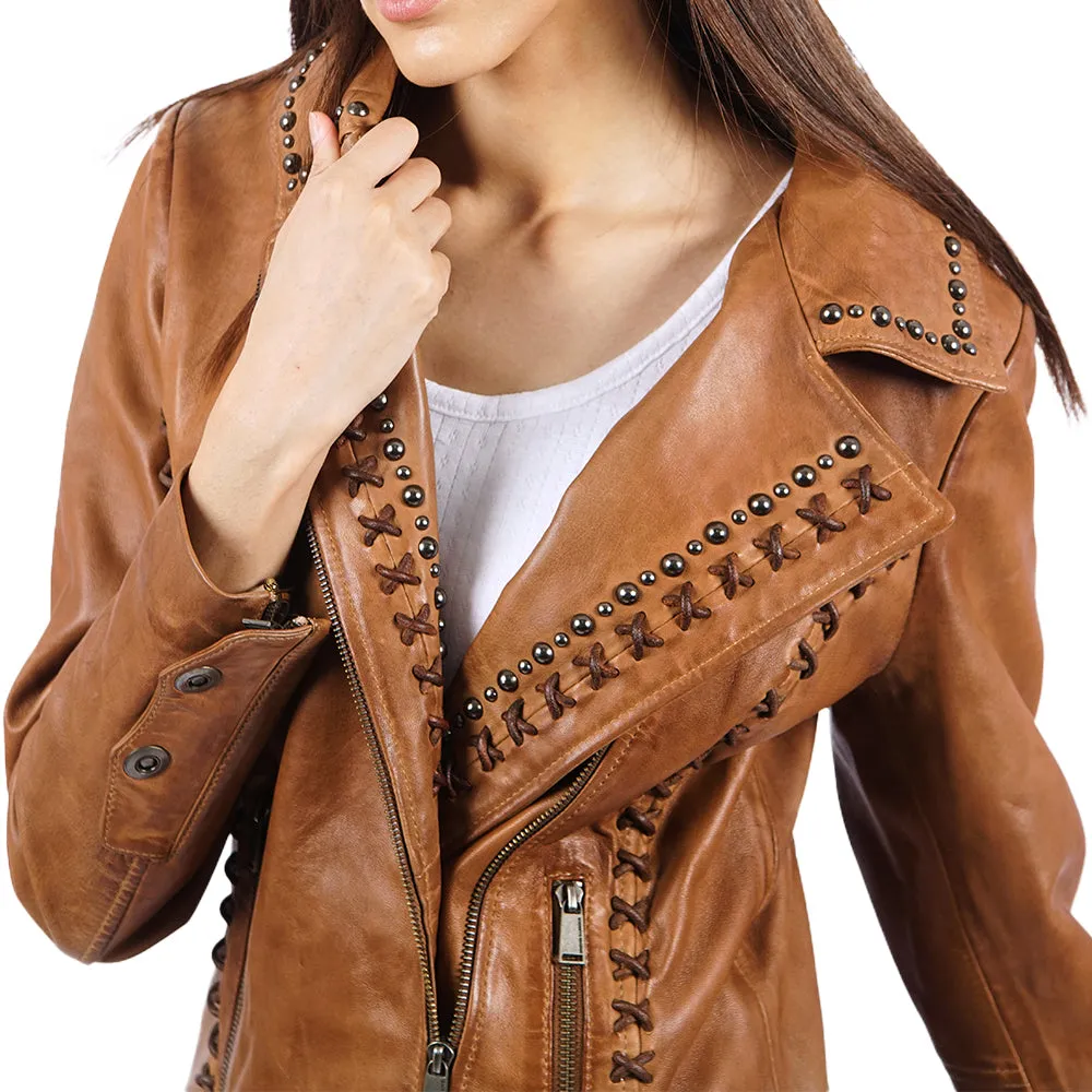 Sasha Asymmetrical Zip Sasha Leather Jacket