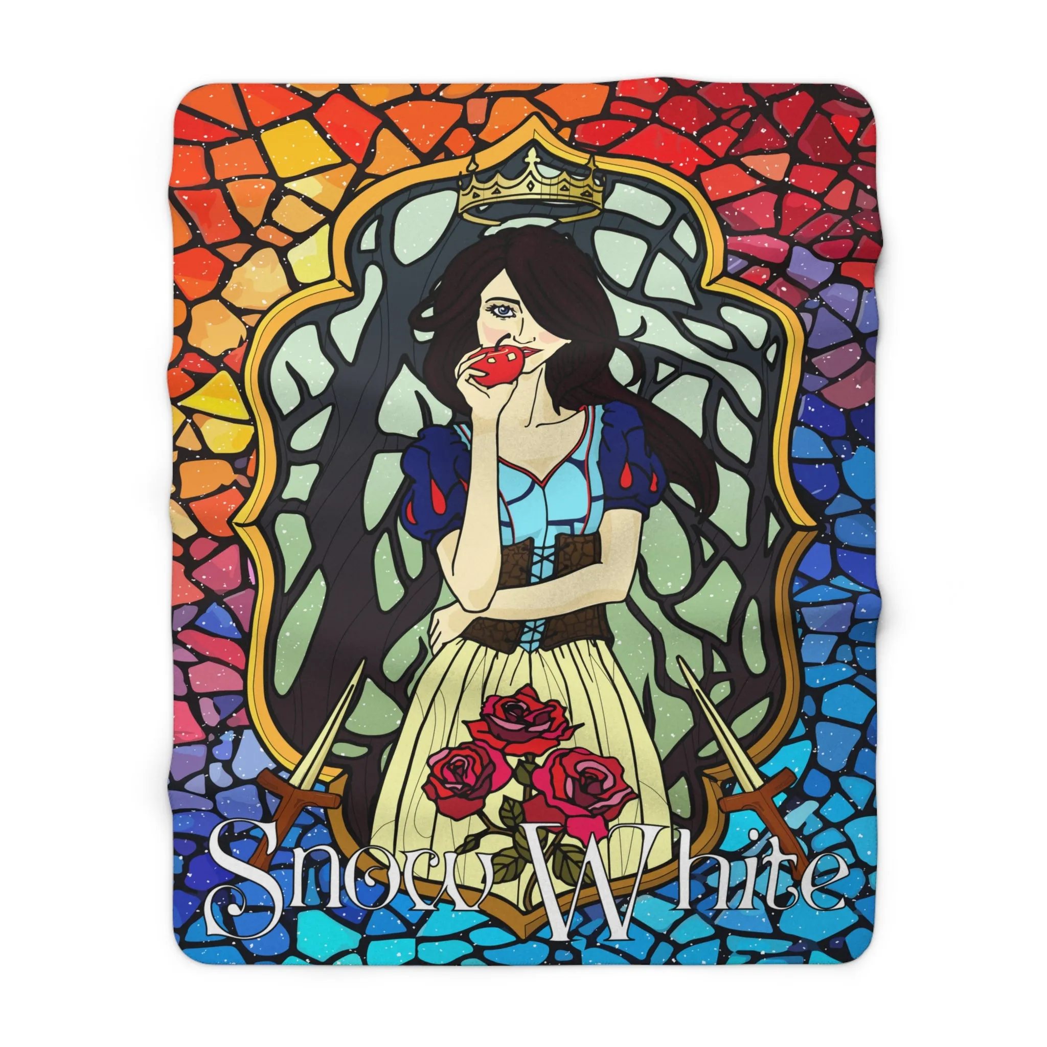 Snow White Sherpa Fleece Book Blanket