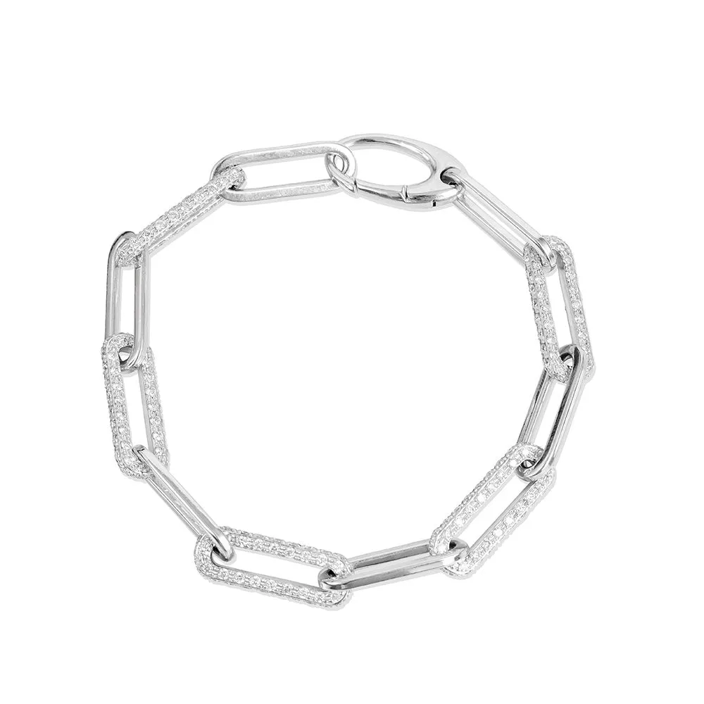 STEPH HEAVY LINK DIAMOND BRACELET