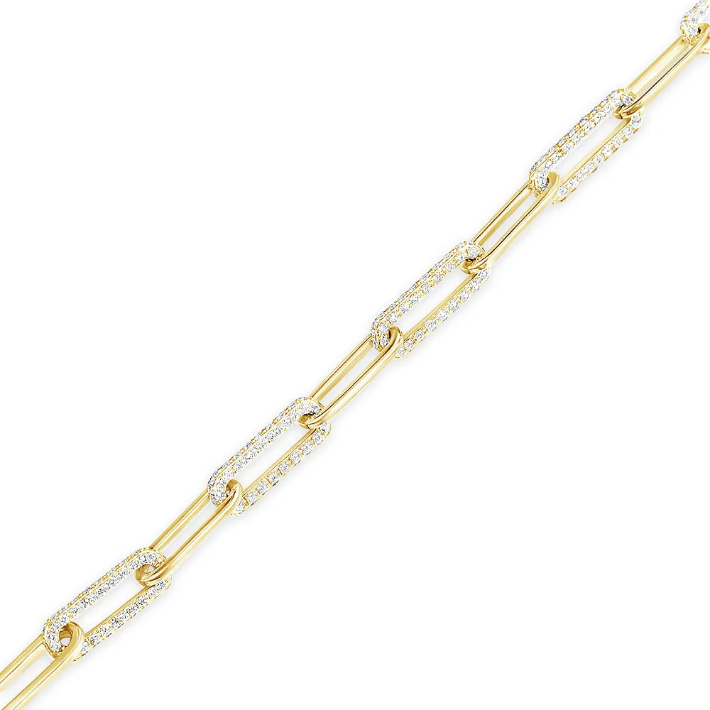 STEPH HEAVY LINK DIAMOND BRACELET