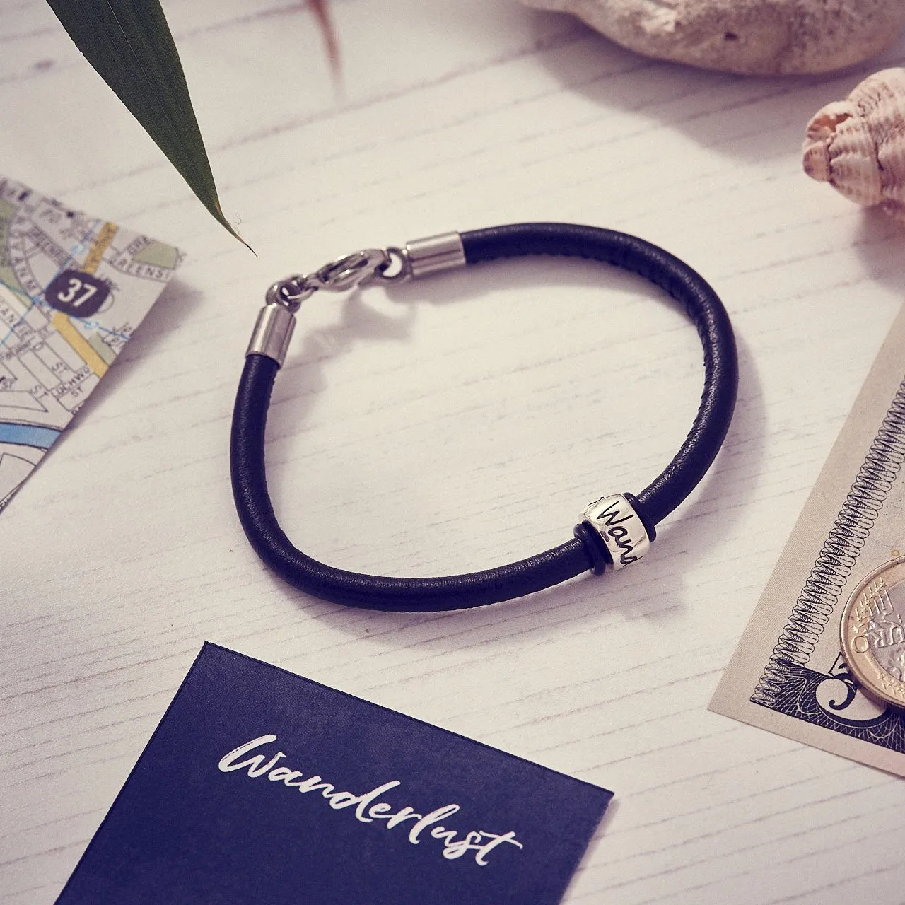 Wanderlust Silver & Italian Leather Bracelet