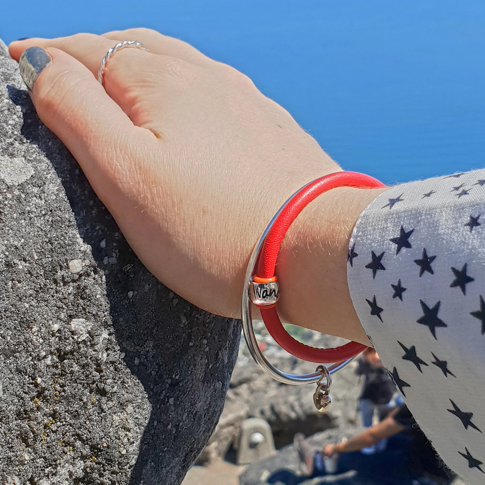 Wanderlust Silver & Italian Leather Bracelet