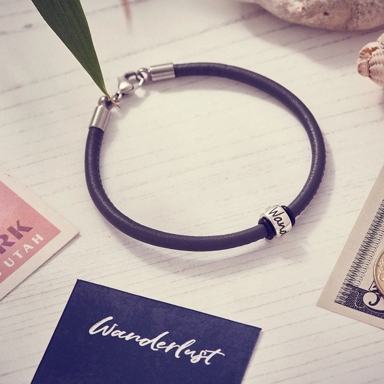 Wanderlust Silver & Italian Leather Bracelet