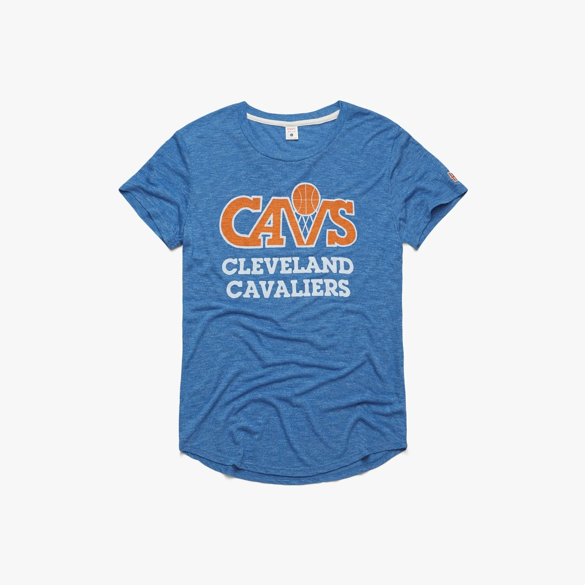 Women's Cavs Blue And Orange Easy Tee