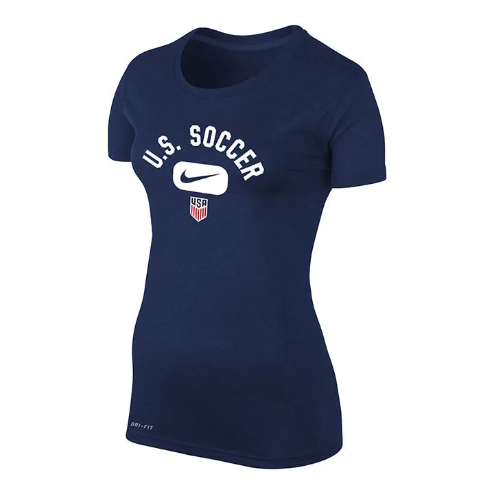 Women's Nike USMNT Arch Dri-Fit Navy Tee