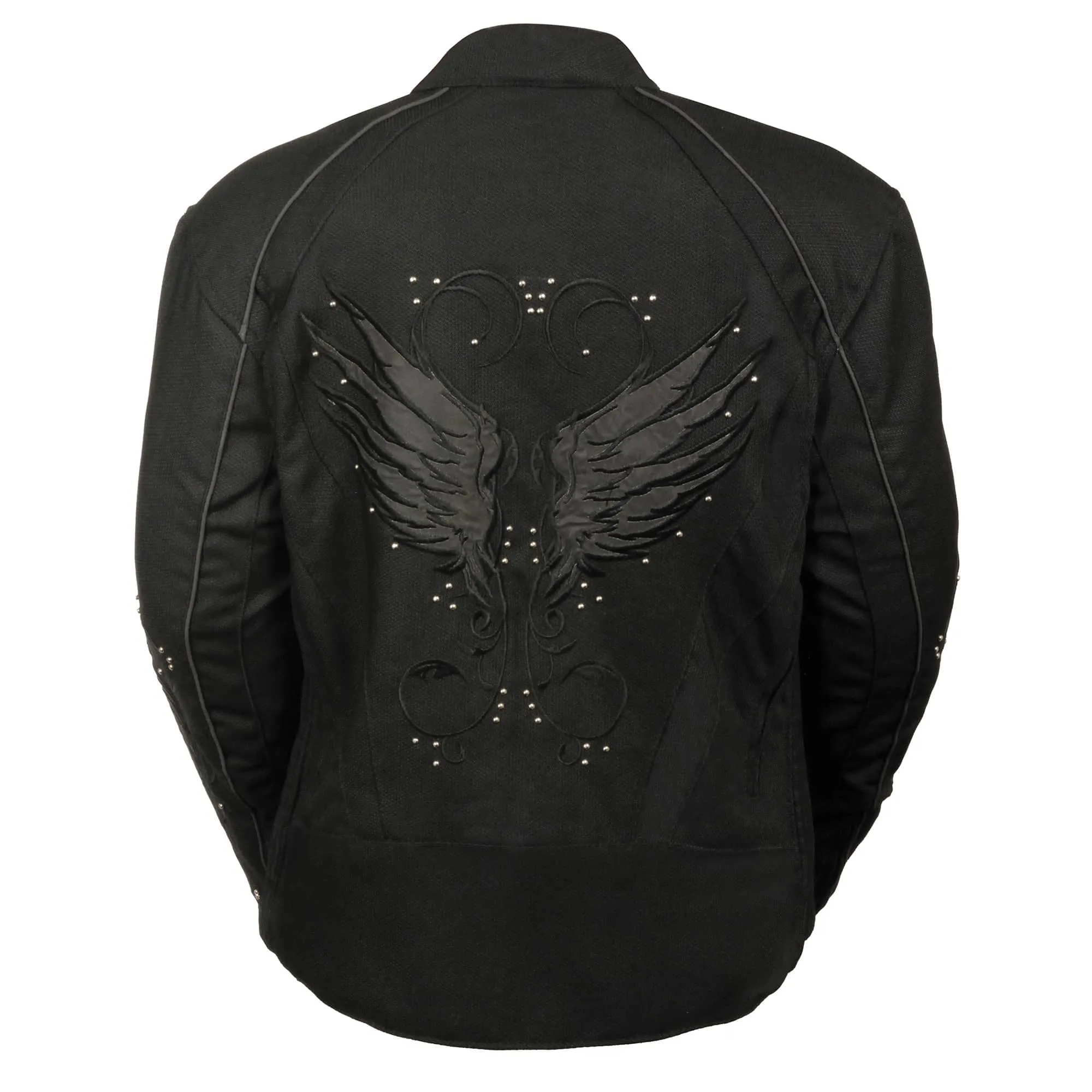 Women’s Textile Jacket w/ Stud & Wings Detailing