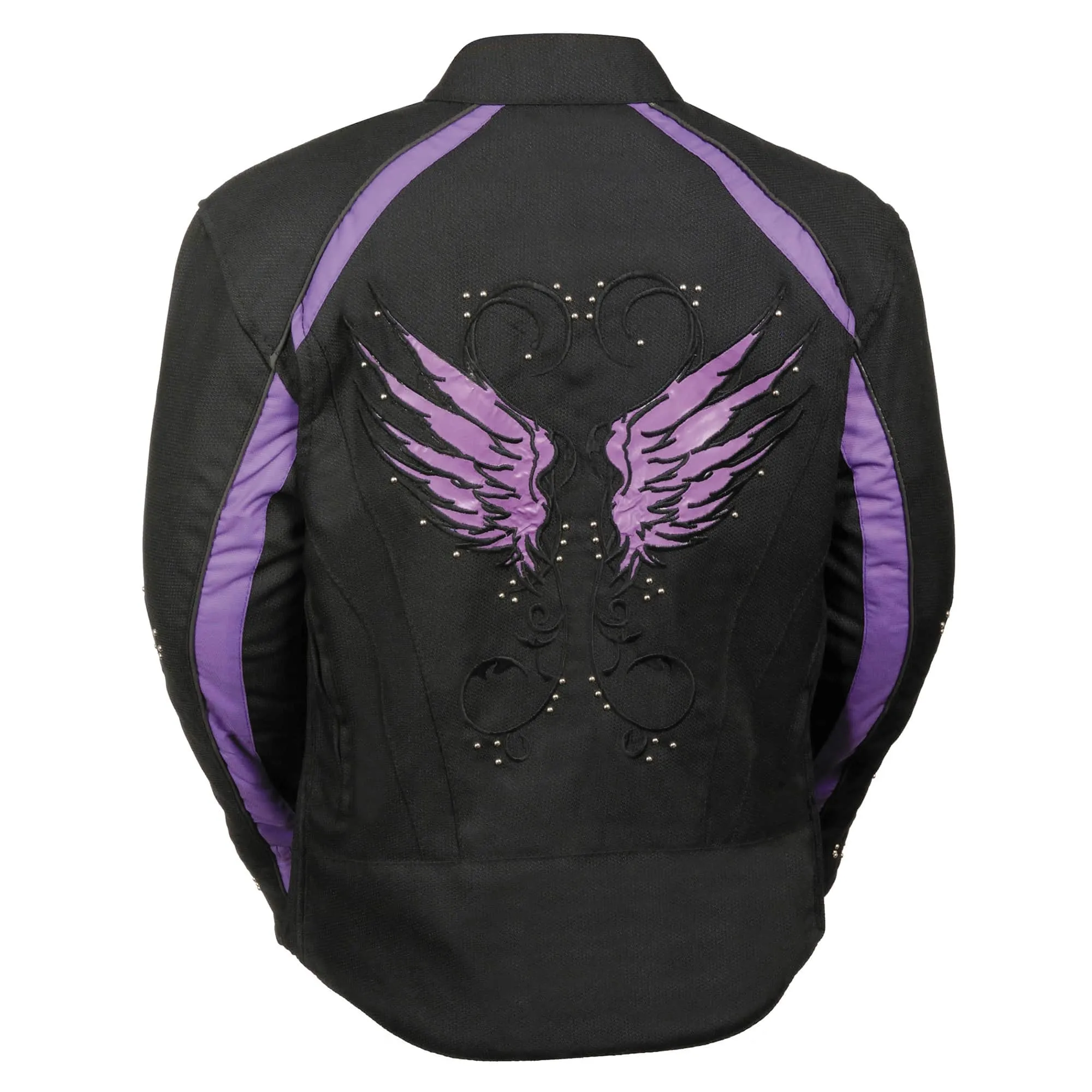 Women’s Textile Jacket w/ Stud & Wings Detailing